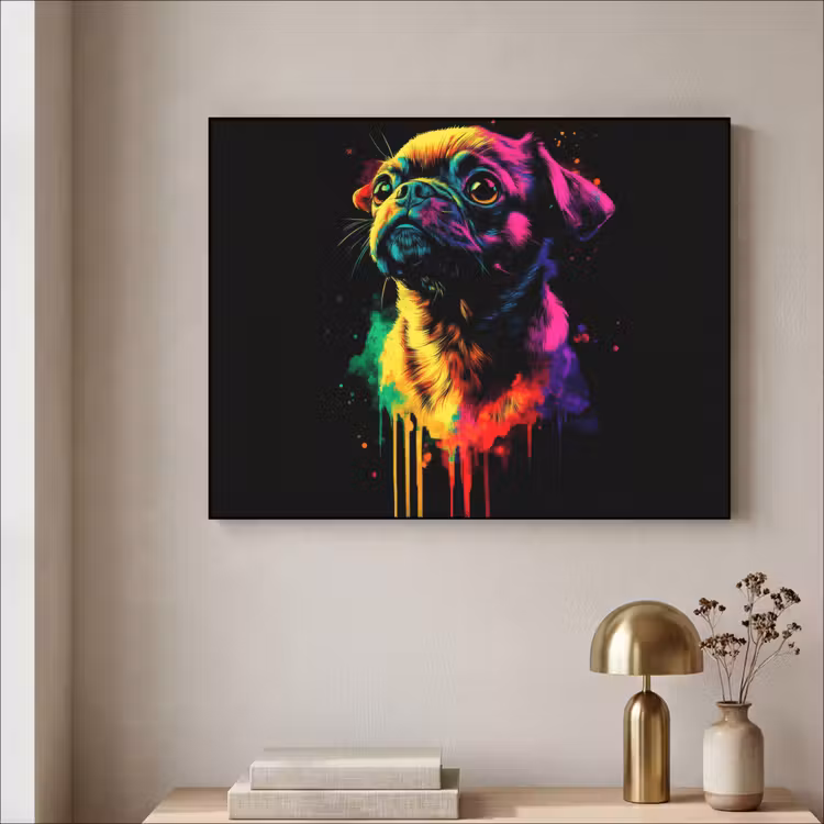 Art Frame - Puck - Hond - Verf - Kleuren — 3