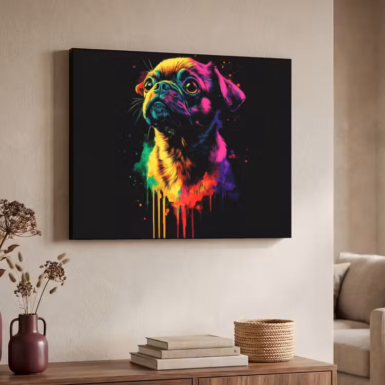 Art Frame - Puck - Hond - Verf - Kleuren — 4