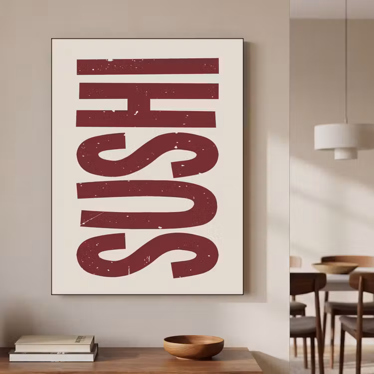 Art Frame - Sushi - Rood - Japandi - Decoratie — 5