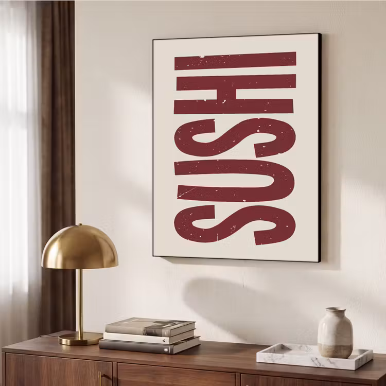 Art Frame - Sushi - Rood - Japandi - Decoratie — 7