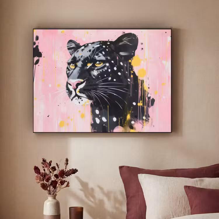 Art Frame - Zwart - Panter - Roze - Abstract — 2