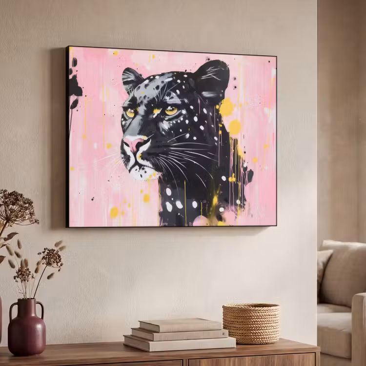 Art Frame - Zwart - Panter - Roze - Abstract — 4