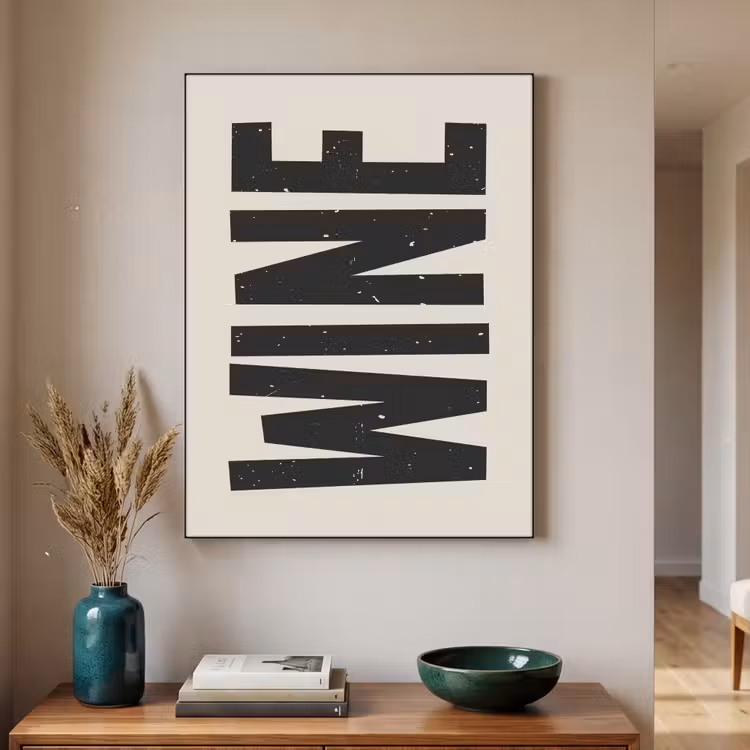 Art Frame - Zwart - Wijn - Decoratie - Vintage — 3