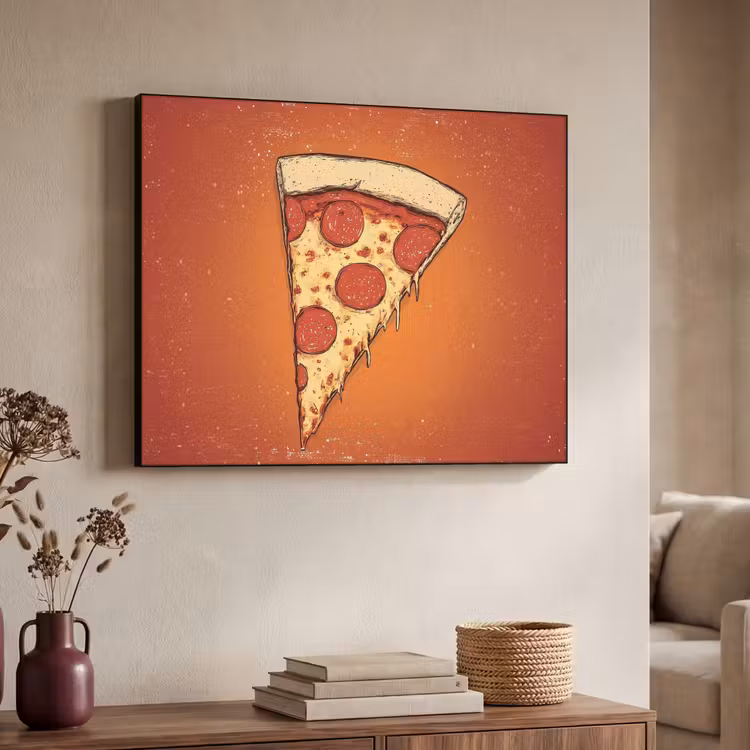 Art Frame - Pizza - Kaas - Rood - Pepperoni — 4