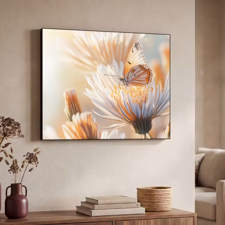 Art Frame - Vlinder - Bloem - Oranje — 4