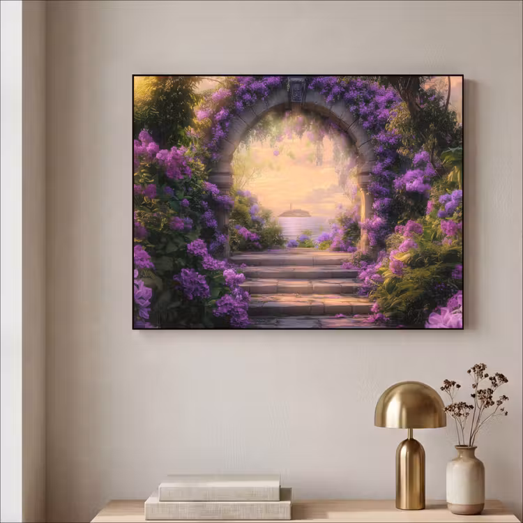 Art Frame - Poort - Paars - Bloemen — 3