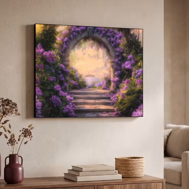 Art Frame - Poort - Paars - Bloemen — 4
