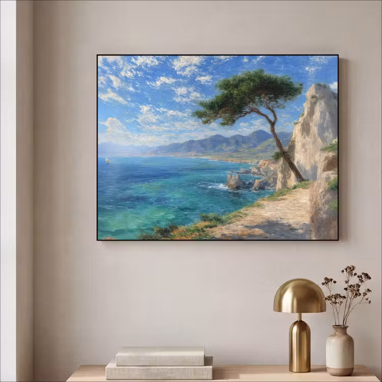 Art Frame - Rotsen - Kustlijn - Boom - Bergen — 3