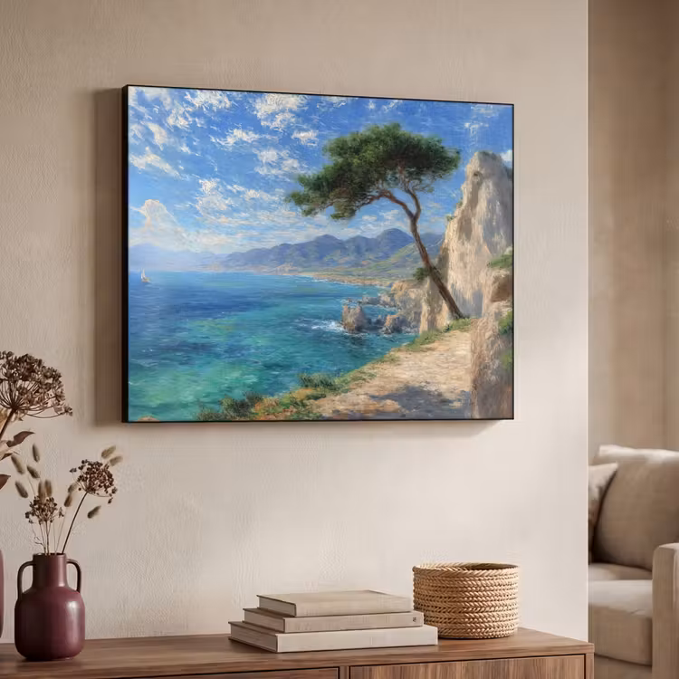 Art Frame - Rotsen - Kustlijn - Boom - Bergen — 4