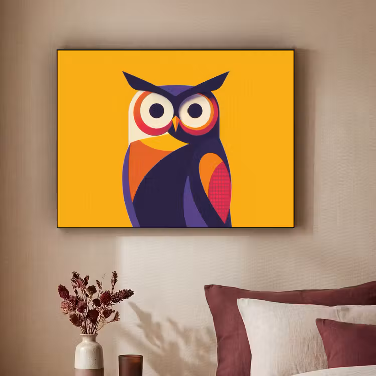 Art Frame - Uil - Grafisch - Kleurrijk - Ogen — 2