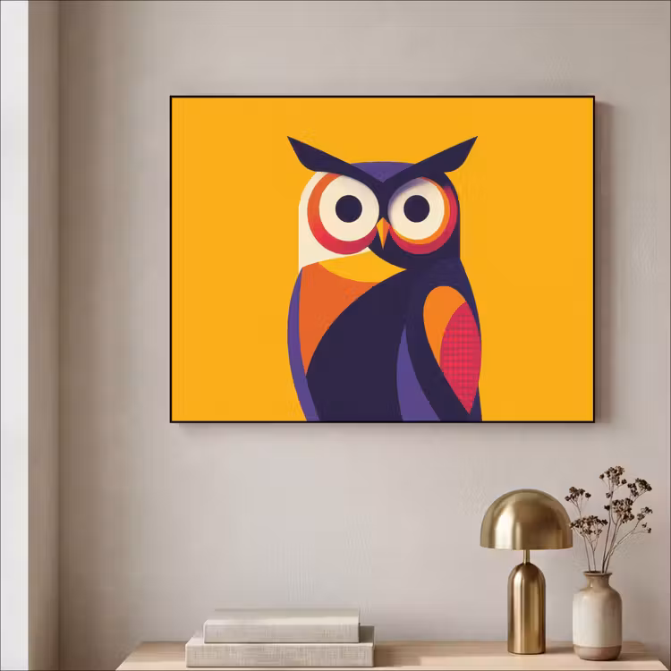 Art Frame - Uil - Grafisch - Kleurrijk - Ogen — 3