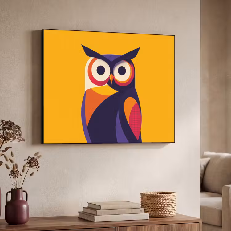 Art Frame - Uil - Grafisch - Kleurrijk - Ogen — 4