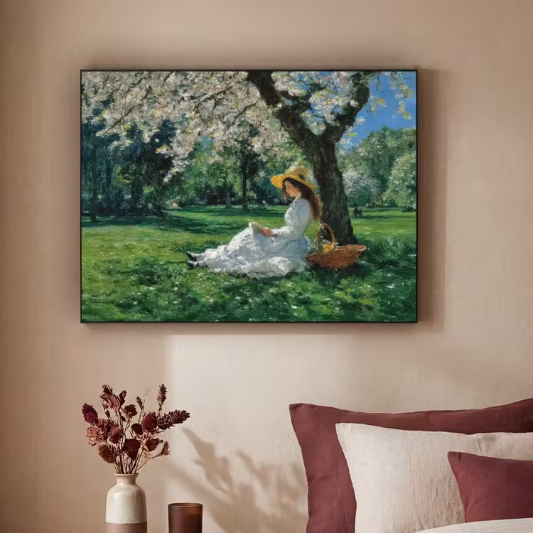 Art Frame - Vrouw - Boom - Boek - Mandje — 2