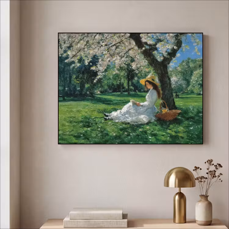 Art Frame - Vrouw - Boom - Boek - Mandje — 3