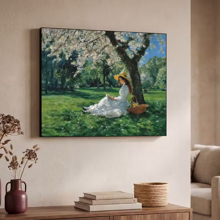 Art Frame - Vrouw - Boom - Boek - Mandje — 4