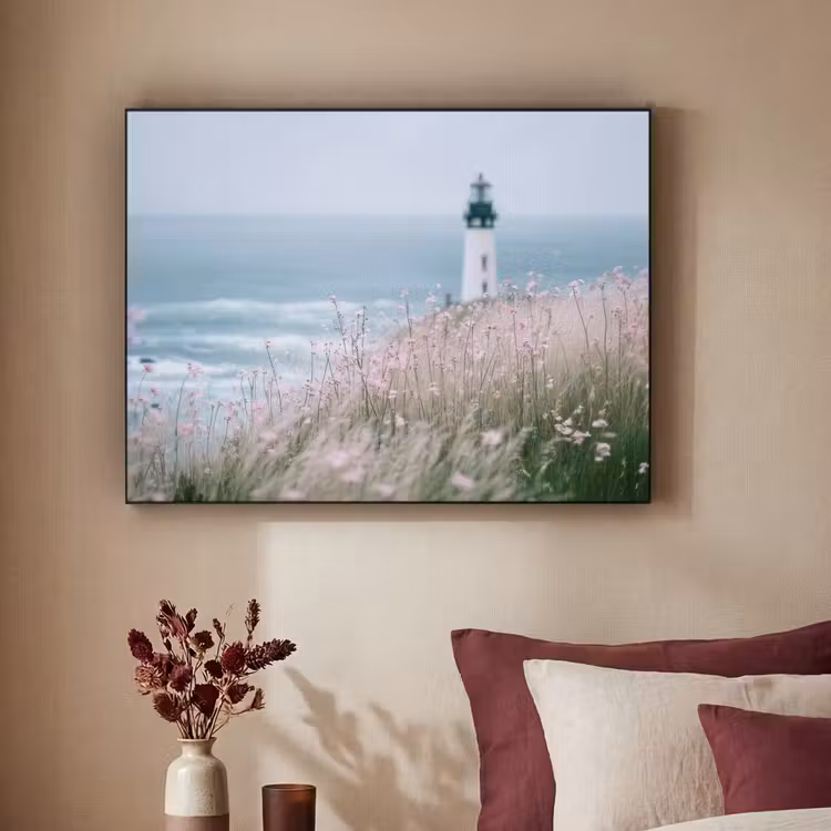 Art Frame - Vuurtoren - Klif - Zee - Bloemen — 2