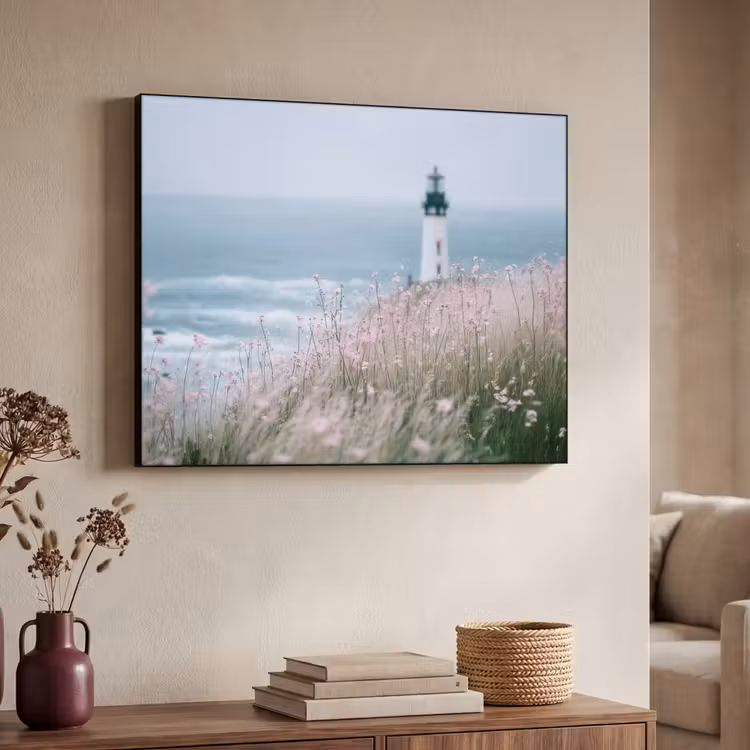 Art Frame - Vuurtoren - Klif - Zee - Bloemen — 4