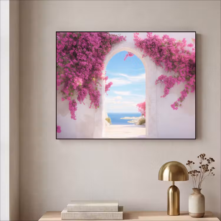 Art Frame - Zee - Roze - Bloemen - Poort — 3