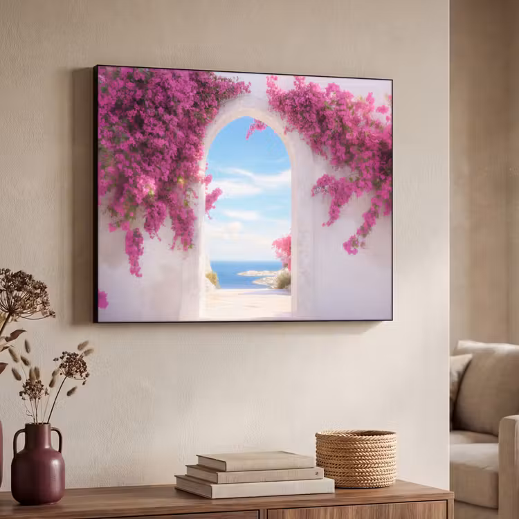 Art Frame - Zee - Roze - Bloemen - Poort — 4