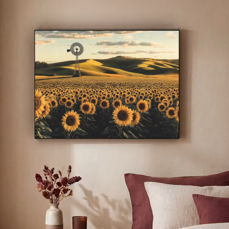 Art Frame - Zonnebloem - Veld - Windmolen — 2