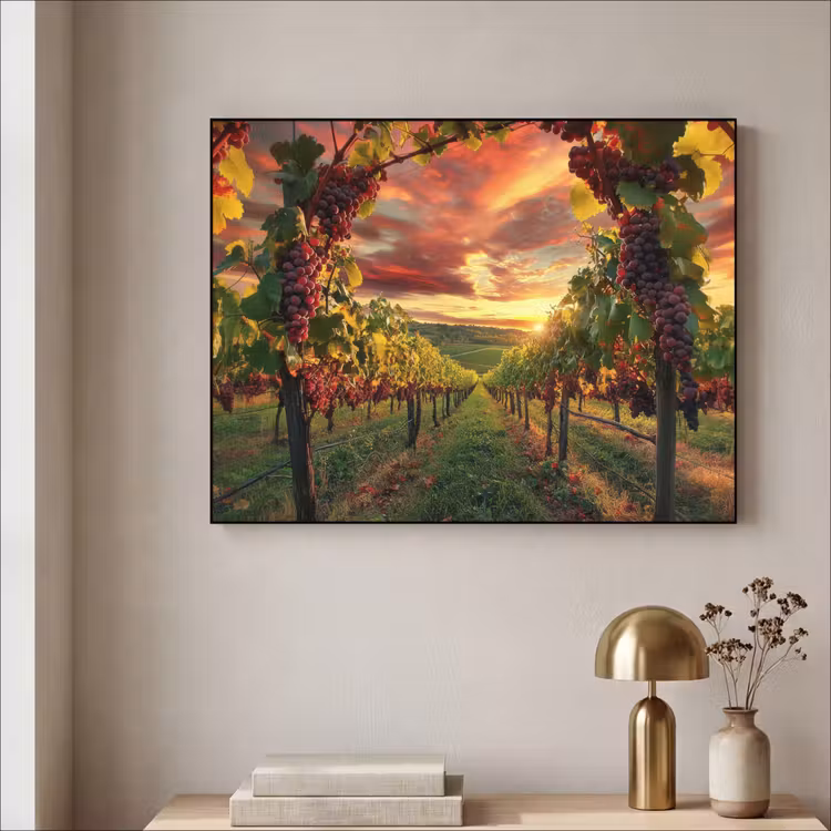 Art Frame - Wijngaard - Druiven - Zonsondergang — 3