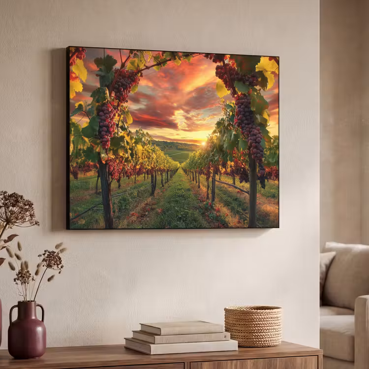 Art Frame - Wijngaard - Druiven - Zonsondergang — 4