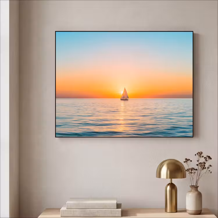 Art Frame - Zee - Zeilboot - Zonsondergang — 3