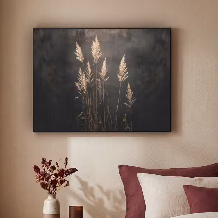 Art Frame - Siergras - Pluimen - Verlichting - Zwart — 2