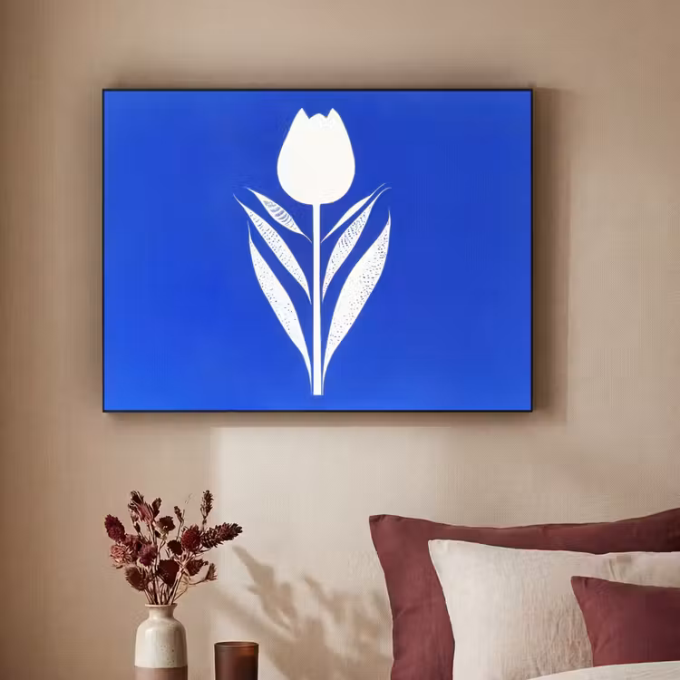 Art Frame - Tulp - Minimalistisch - Bladeren - Wit — 2