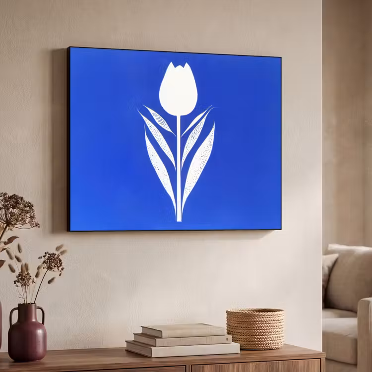 Art Frame - Tulp - Minimalistisch - Bladeren - Wit — 4
