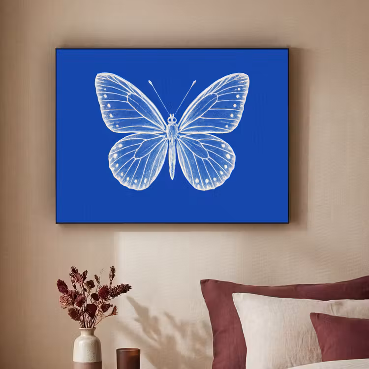 Art Frame - Vlinder - Wit - Getekend - Stippen — 2