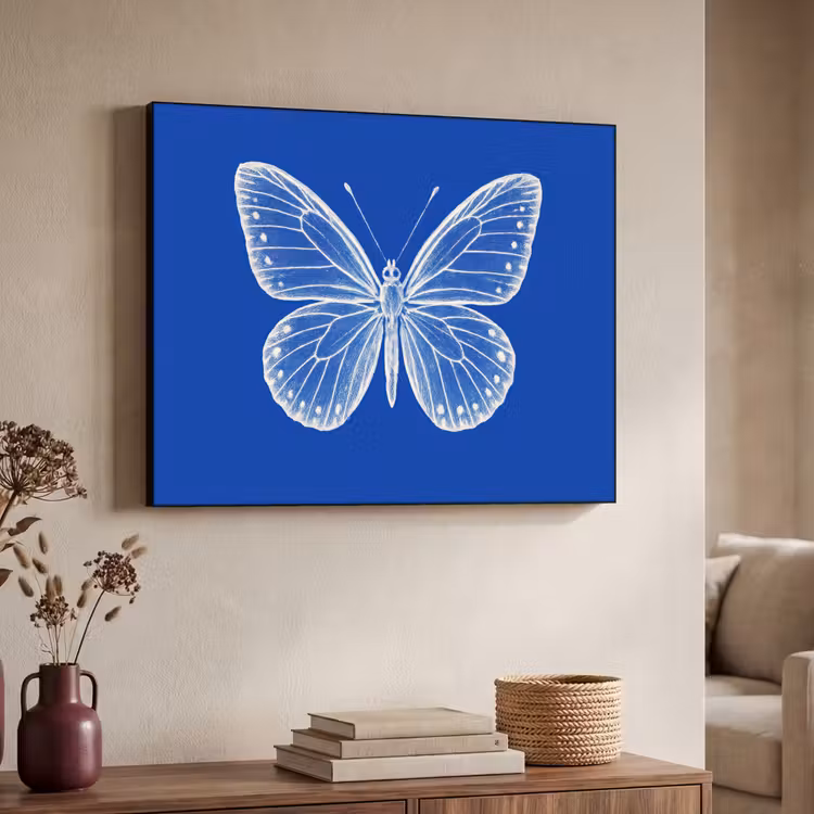 Art Frame - Vlinder - Wit - Getekend - Stippen — 4