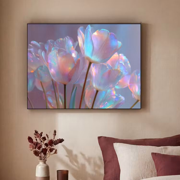Art Frame - Tulpen - Glazen - Bloemblaadjes - Pasteltinten — 2
