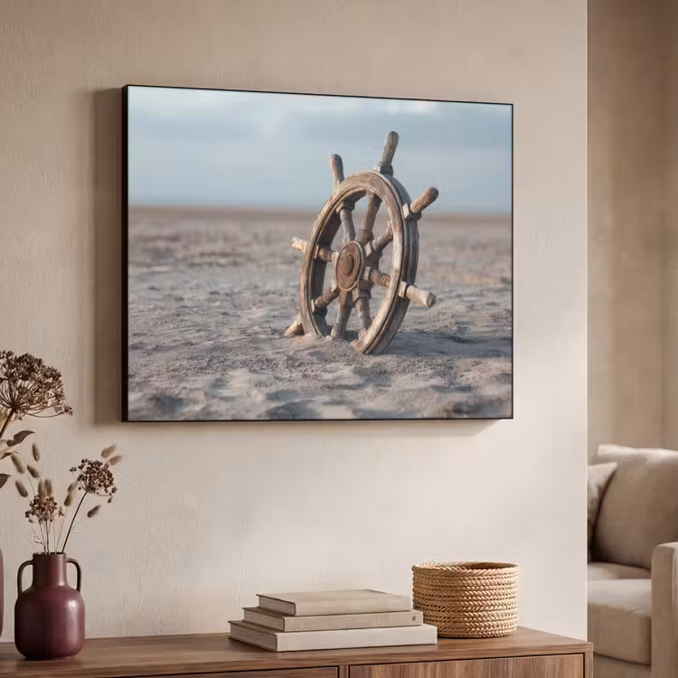 Art Frame - Scheepsstuur - Hout - Bruin - Zand — 4