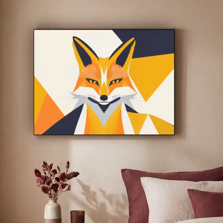Art Frame - Vos - Oranje - Abstract - Driehoeken — 2