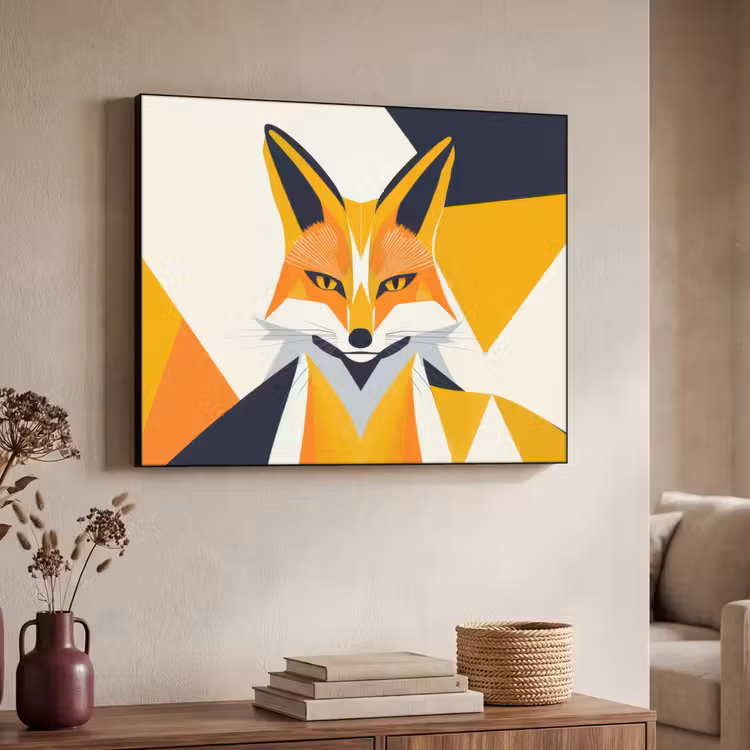 Art Frame - Vos - Oranje - Abstract - Driehoeken — 4