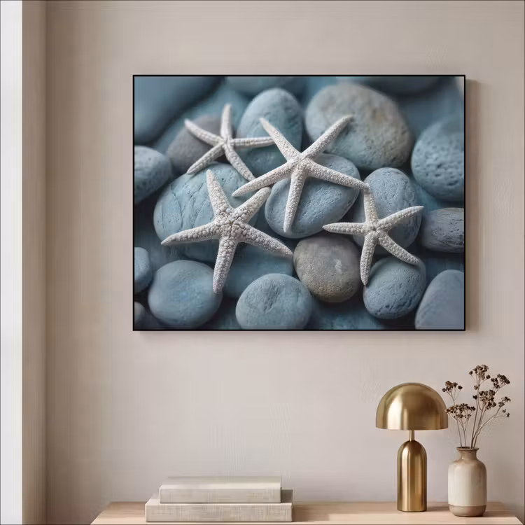 Art Frame - Zeesterren - Stenen - Wit — 3