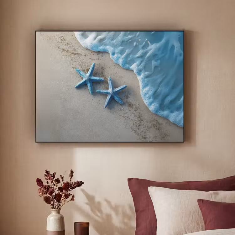 Art Frame - Zeesterren - Zand - Zee - Blauw — 2