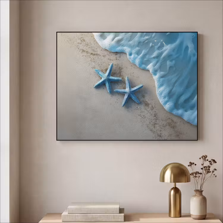 Art Frame - Zeesterren - Zand - Zee - Blauw — 3