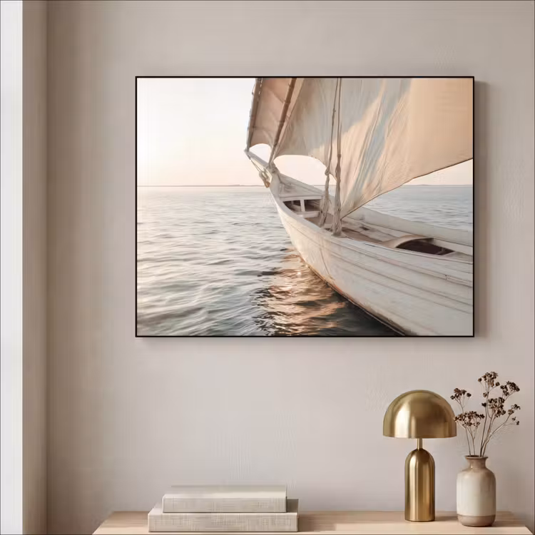 Art Frame - Zeilboot - Zee - Beige - Zon — 3