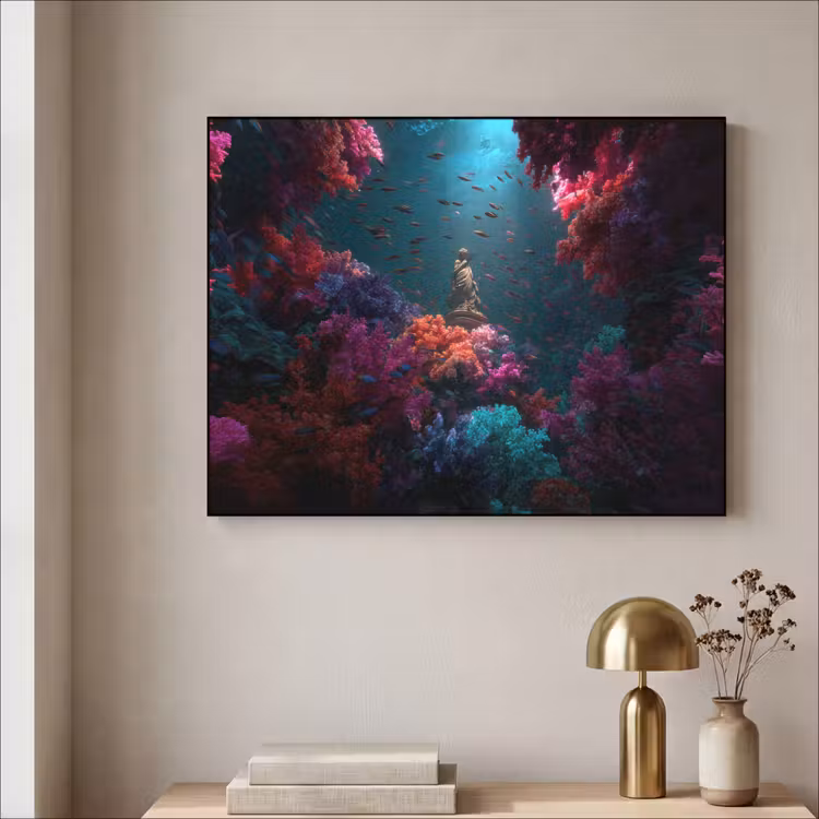 Art Frame - Standbeeld - Zeebodem - Koraal - Kleurrijk — 3