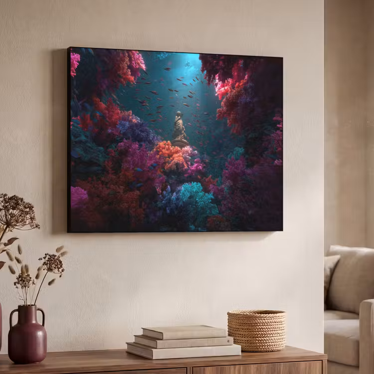 Art Frame - Standbeeld - Zeebodem - Koraal - Kleurrijk — 4
