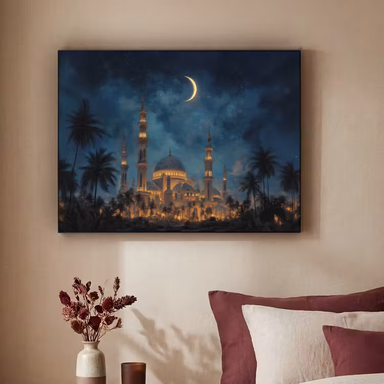 Art Frame - Sterrenhemel - Maan - Palmbomen - Moskee — 2