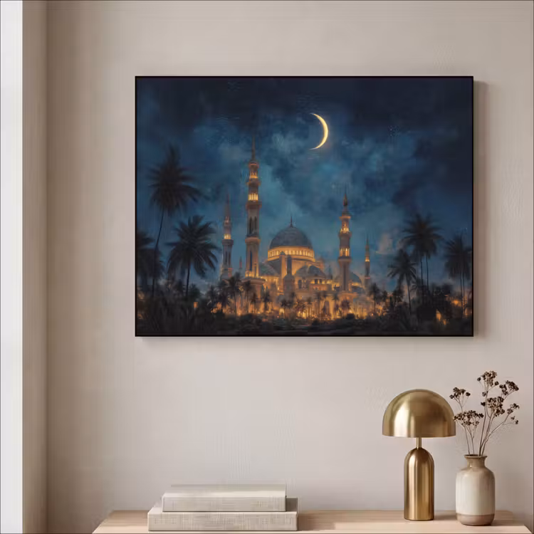 Art Frame - Sterrenhemel - Maan - Palmbomen - Moskee — 3