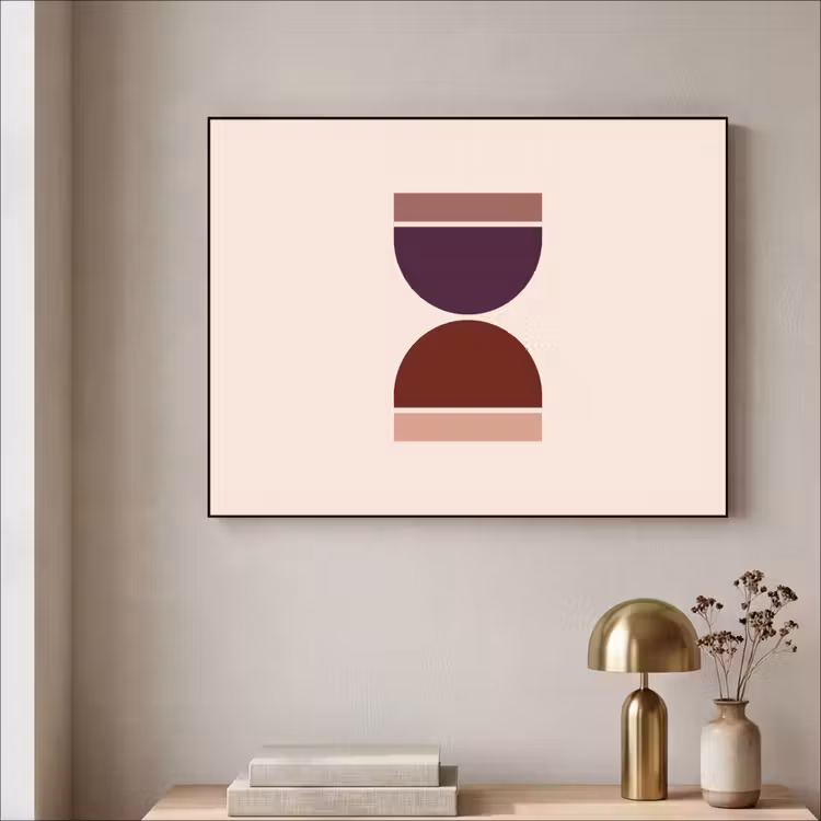Art Frame - Zandloper - Symmetrisch - Rood - Paars — 3