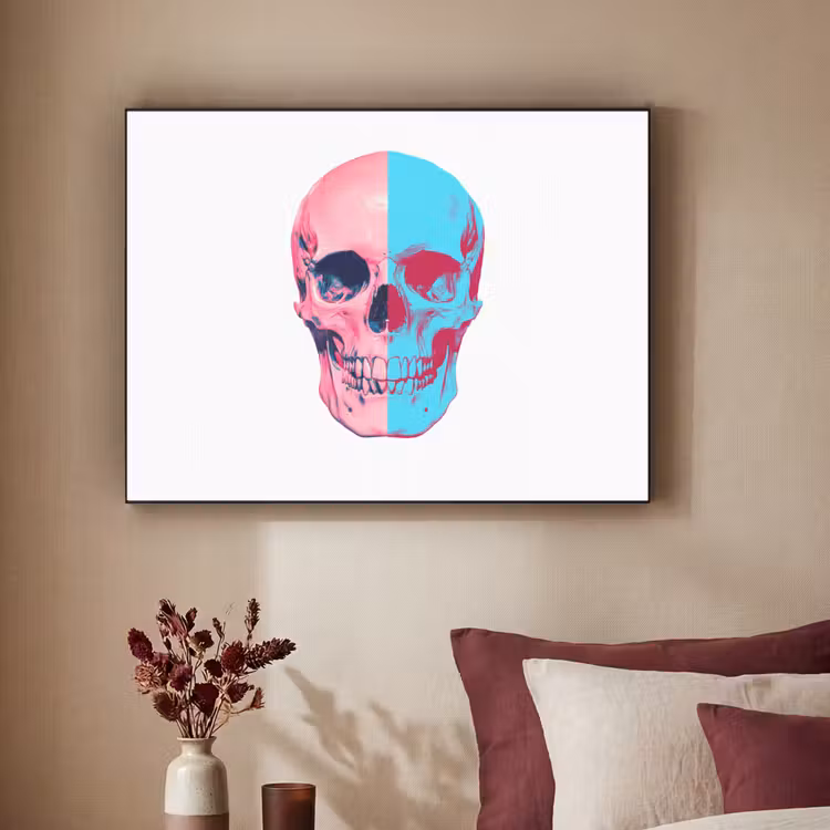 Art Frame - Schedel - Grafisch - Roze - Verdeeld — 2