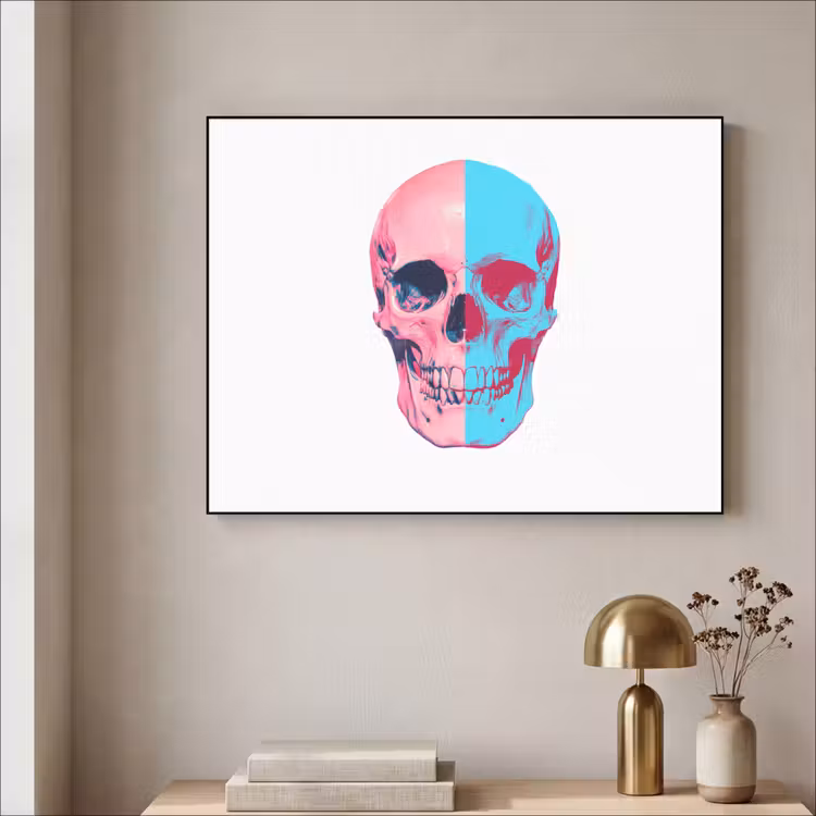 Art Frame - Schedel - Grafisch - Roze - Verdeeld — 3