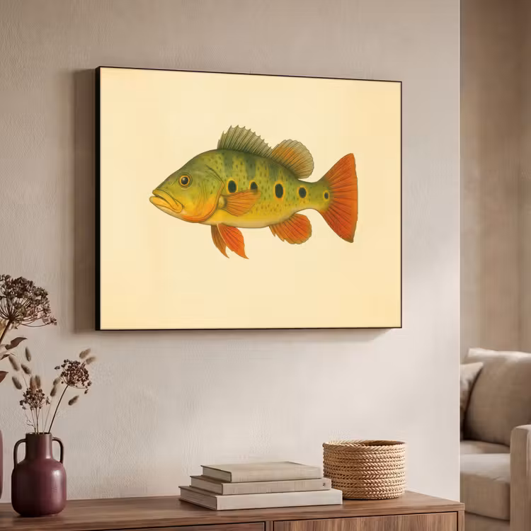 Art Frame - Schubben - Vis - Groen - Illustratie — 4
