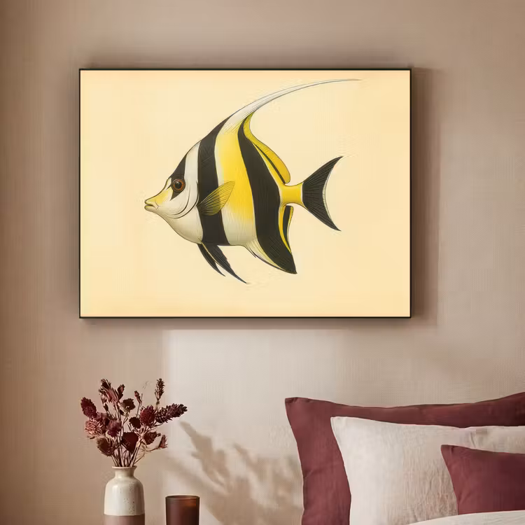 Art Frame - Vis - Sierlijk - Rugvin - Geel — 2