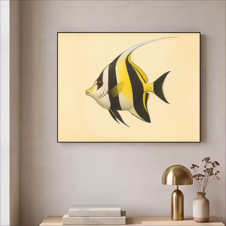 Art Frame - Vis - Sierlijk - Rugvin - Geel — 3